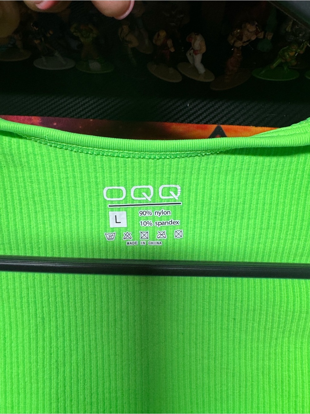 OQQ Neon Green Ribbed Tank Top Bodysuit